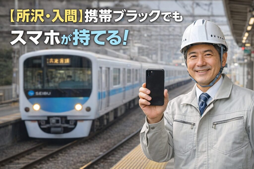 所沢市や入間市の方。携帯ブラックでもスマホが持てる!スカイセブンモバイル川越店が便利