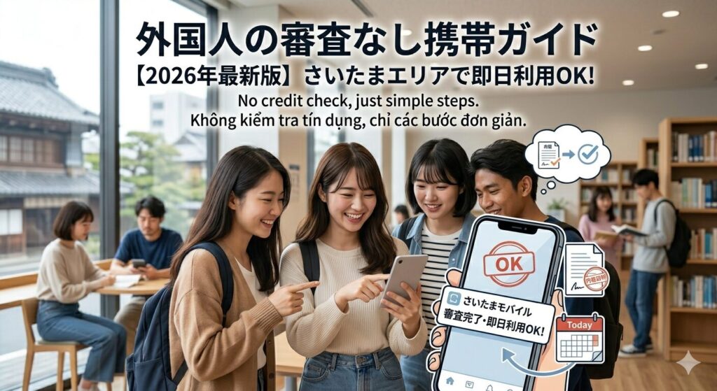 在留カード・特別永住者証明書でスマホ契約できる?外国人の審査なし携帯ガイド【大宮・川越】