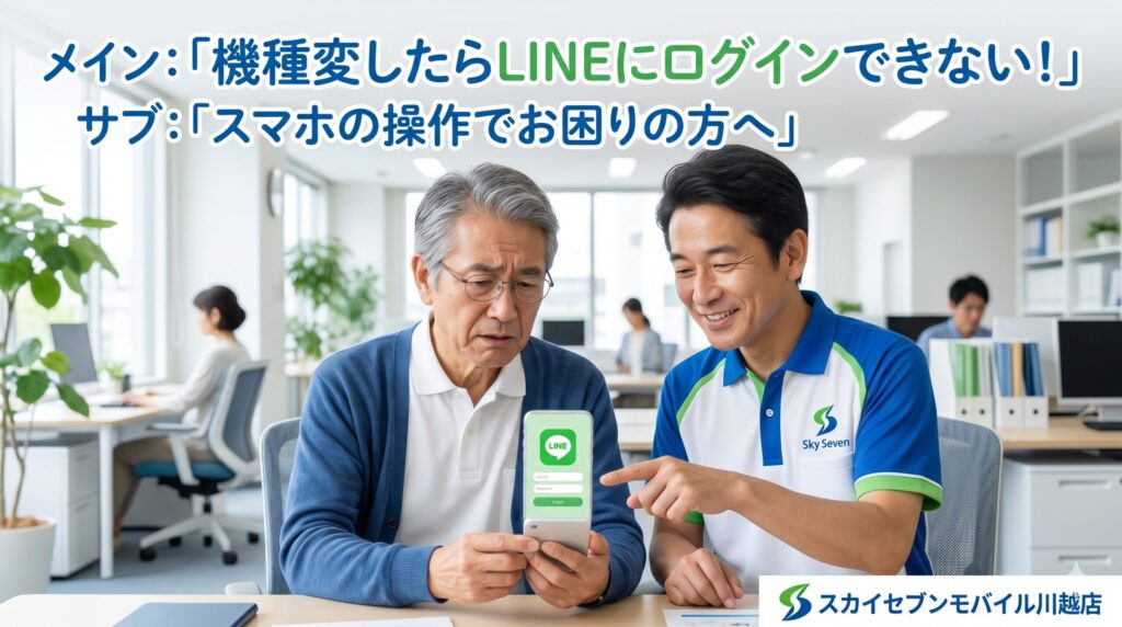 機種変したらLINEにログインできない!スカイセブンモバイル川越店