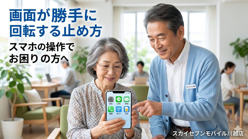 スマホの画面が勝手に回る!自動回転を止める方法【iPhone・Android対応】