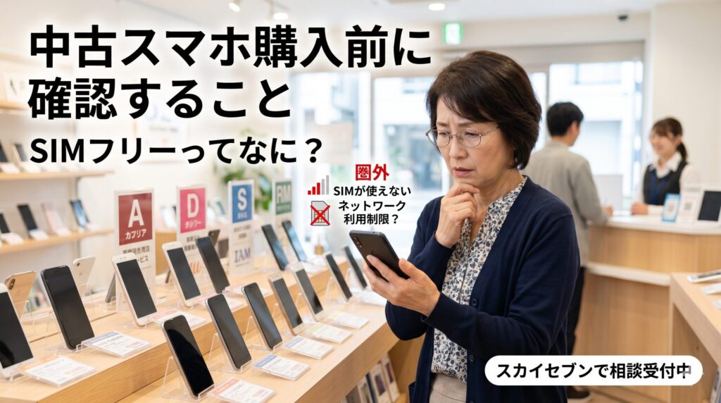 赤ロムとは?中古スマホ購入時の注意点|SIMが使えない原因をスカイセブンで相談