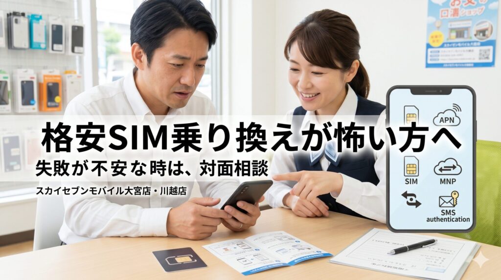 格安SIM乗り換えが怖い方へ|失敗が不安な時の相談先と確認ポイント【川越】