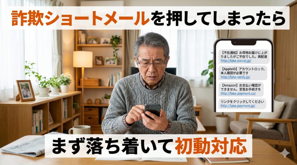 詐欺SMS・フィッシングメールを押してしまった時の対処法