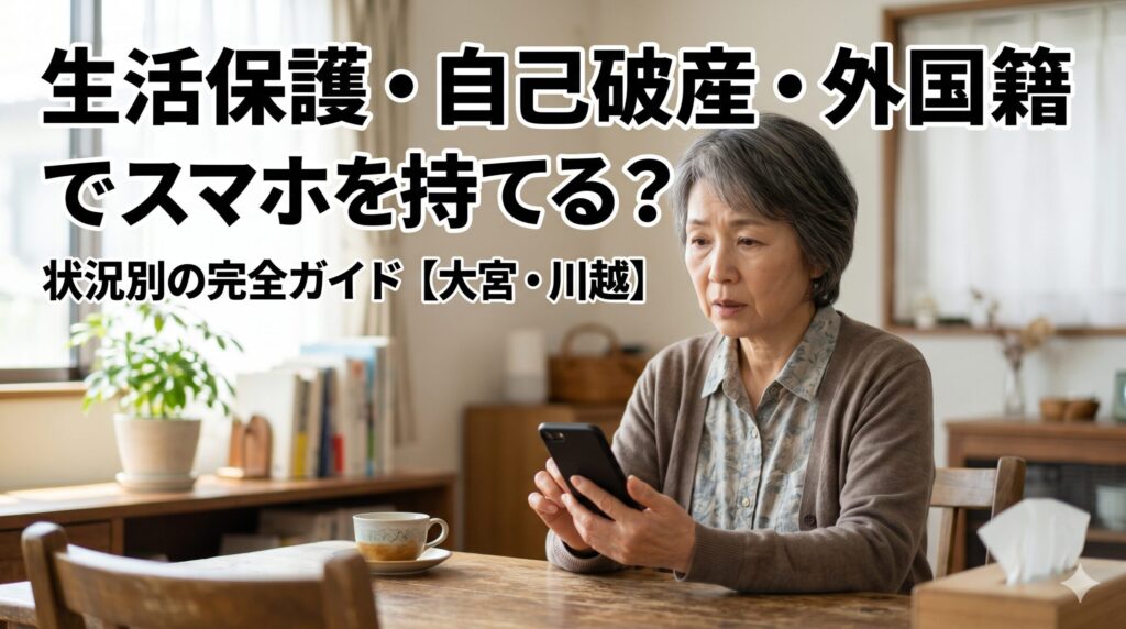 生活保護・自己破産・外国籍でもスマホを持てる?状況別の完全ガイド【大宮・川越】