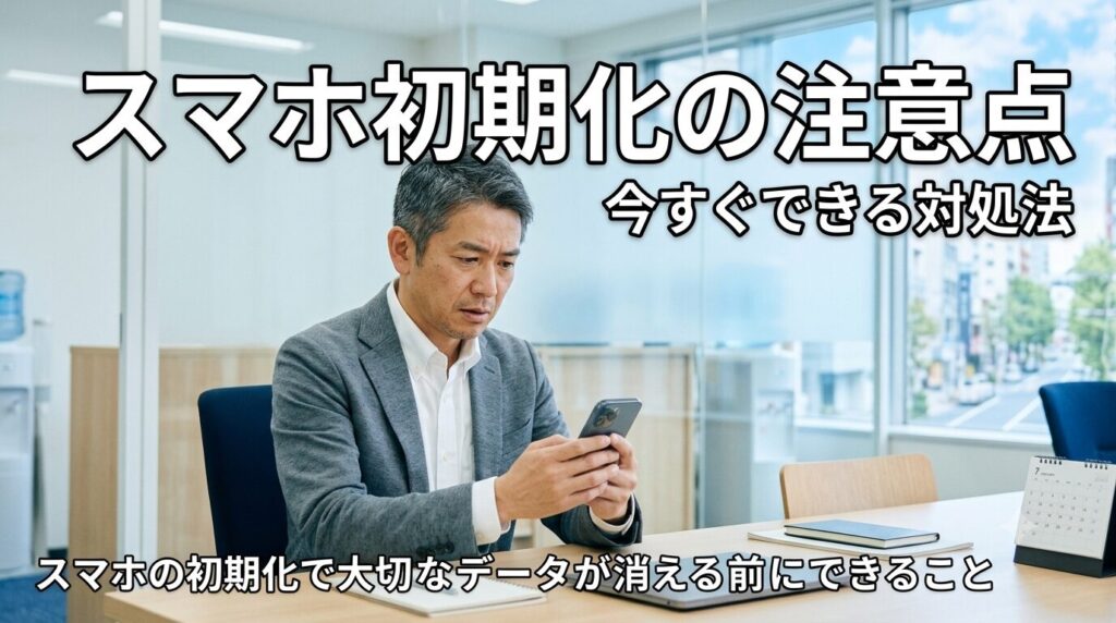 スマホの初期化で大切なデータが消える前にできること【スカイセブンモバイル】