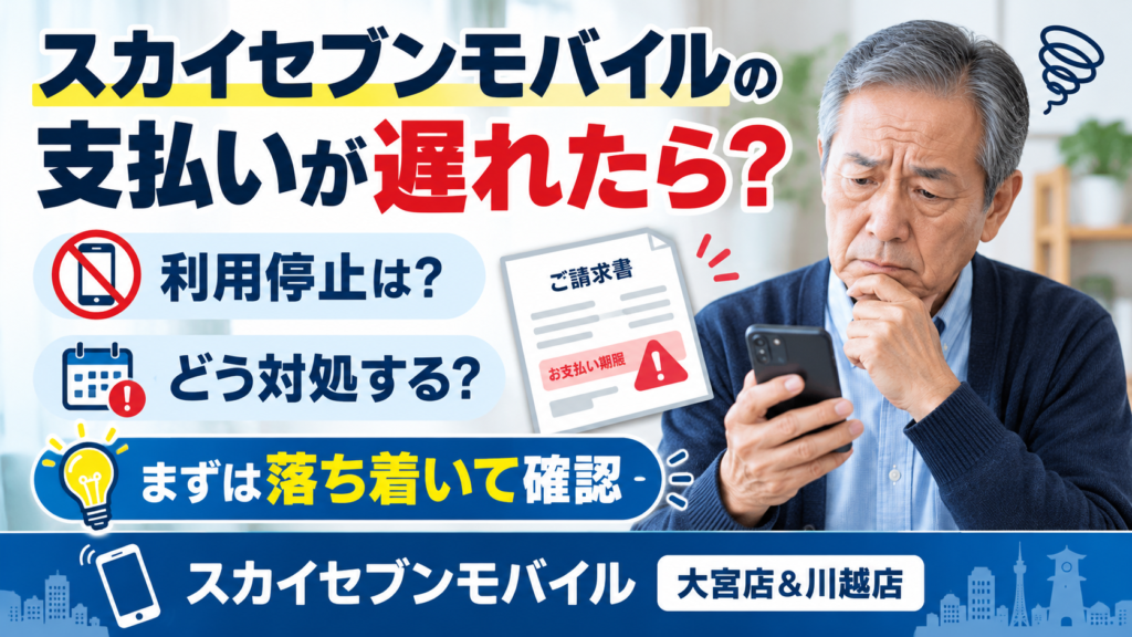 スカイセブンモバイルの支払いが遅れたら|引き落とし日・振込期限・回線停止と再開の流れ
